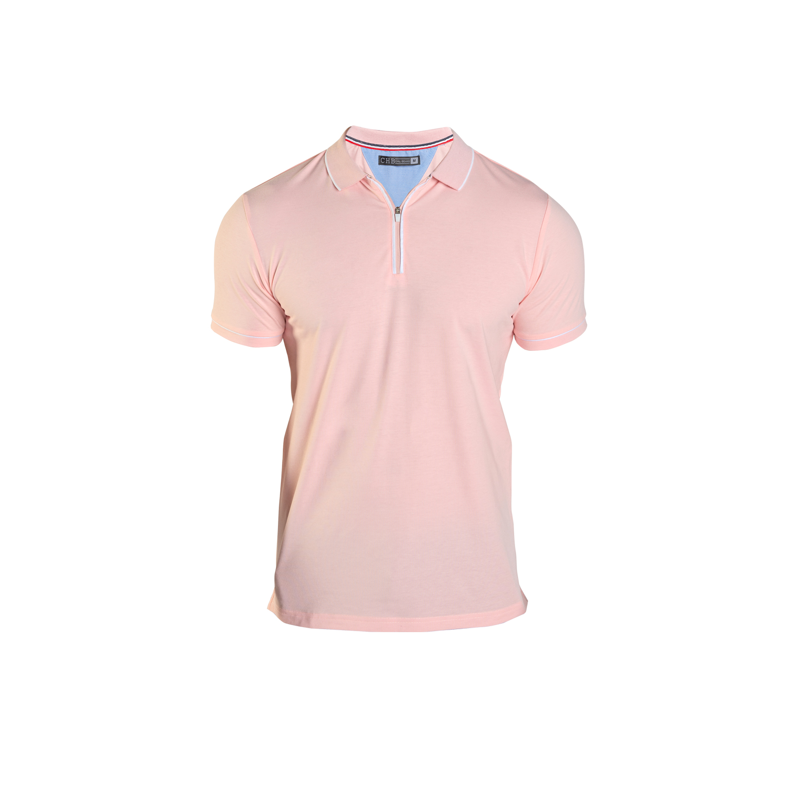 Playera Polo CHB Chili Beans Clothing Co. Zipbasic Rosa