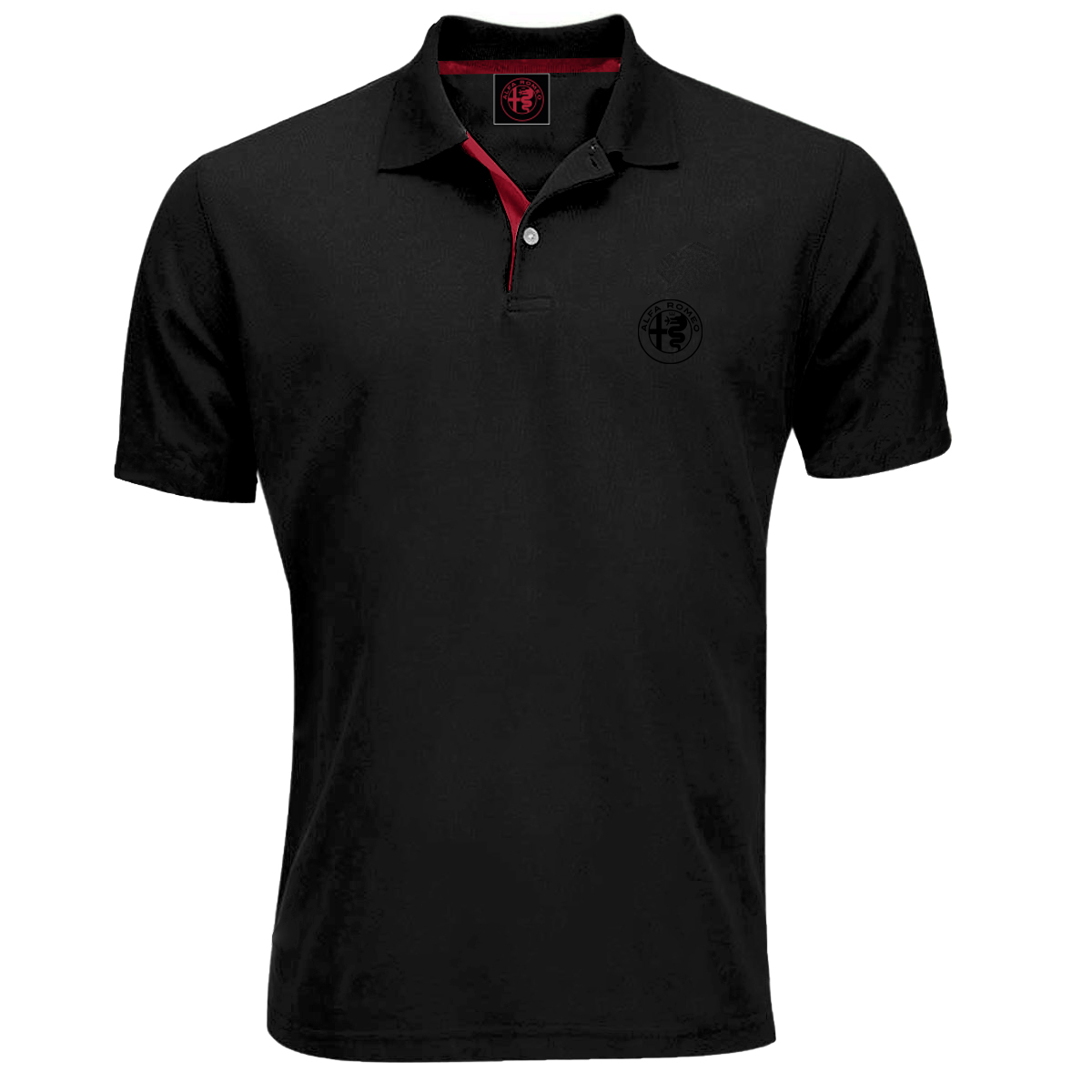 Playera Alfa Romeo Logo Al Tono Negro