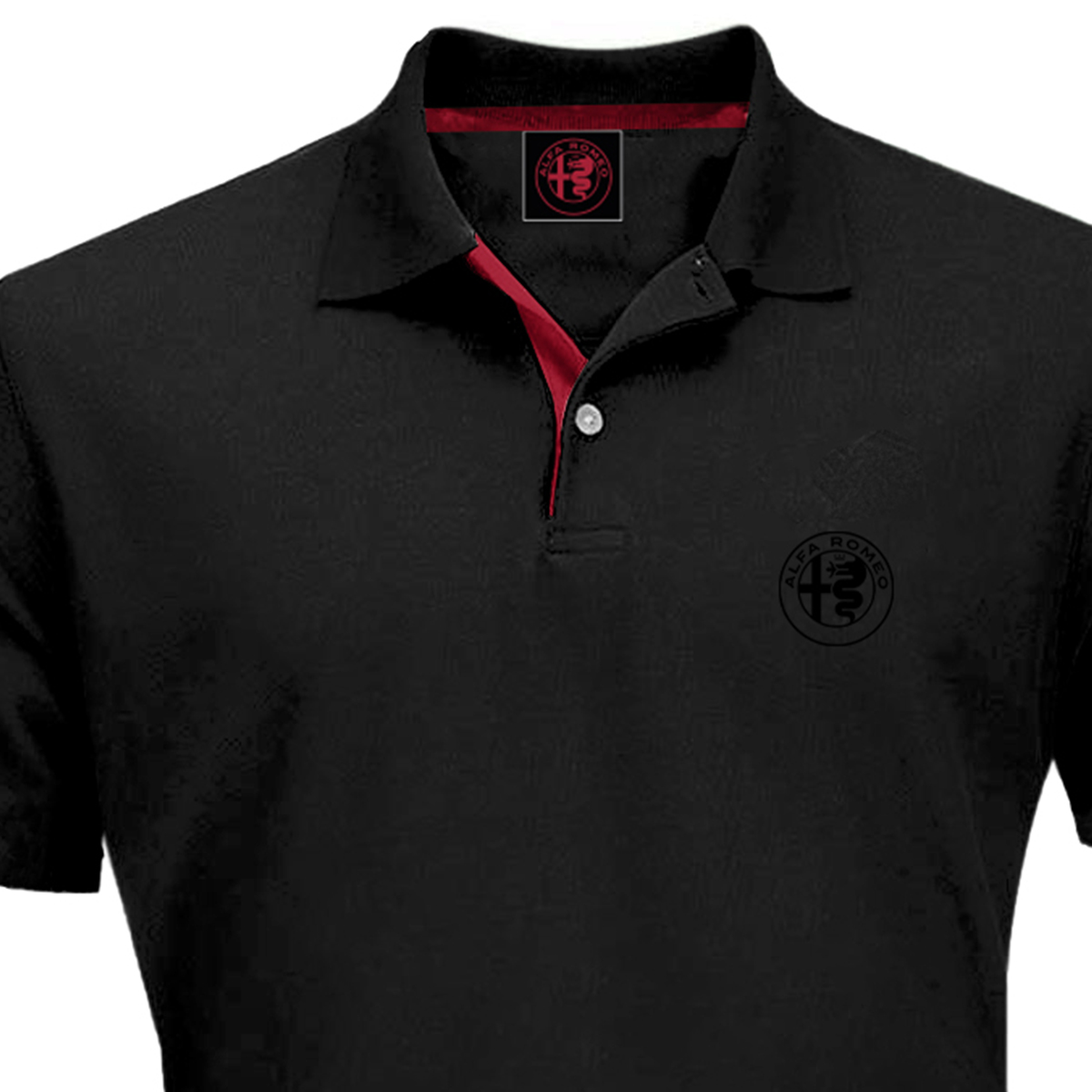 Foto 4 pulgar | Playera Alfa Romeo Logo Al Tono Negro