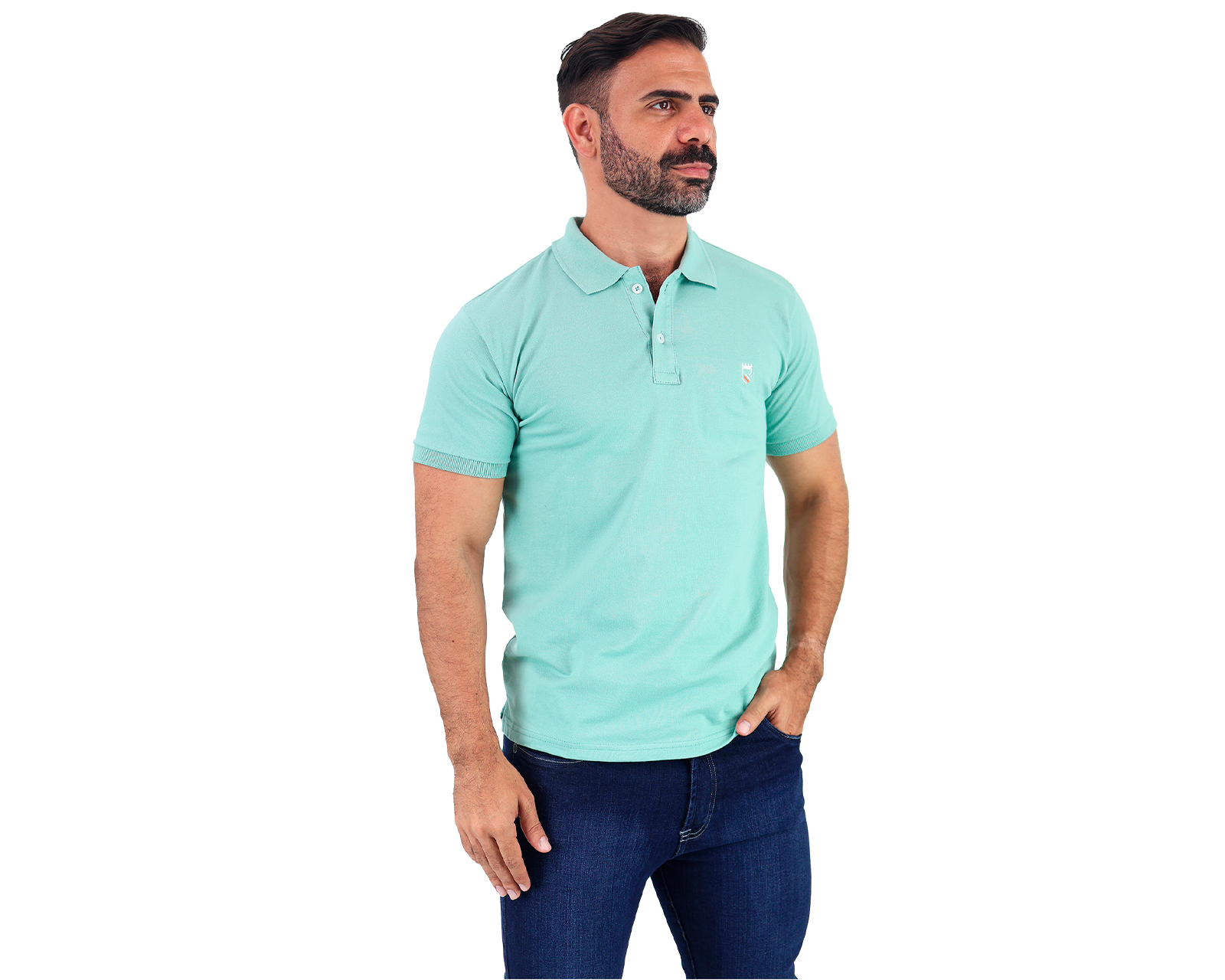 Foto 2 pulgar | Playera Polo Rams Cottons Roger para Hombre