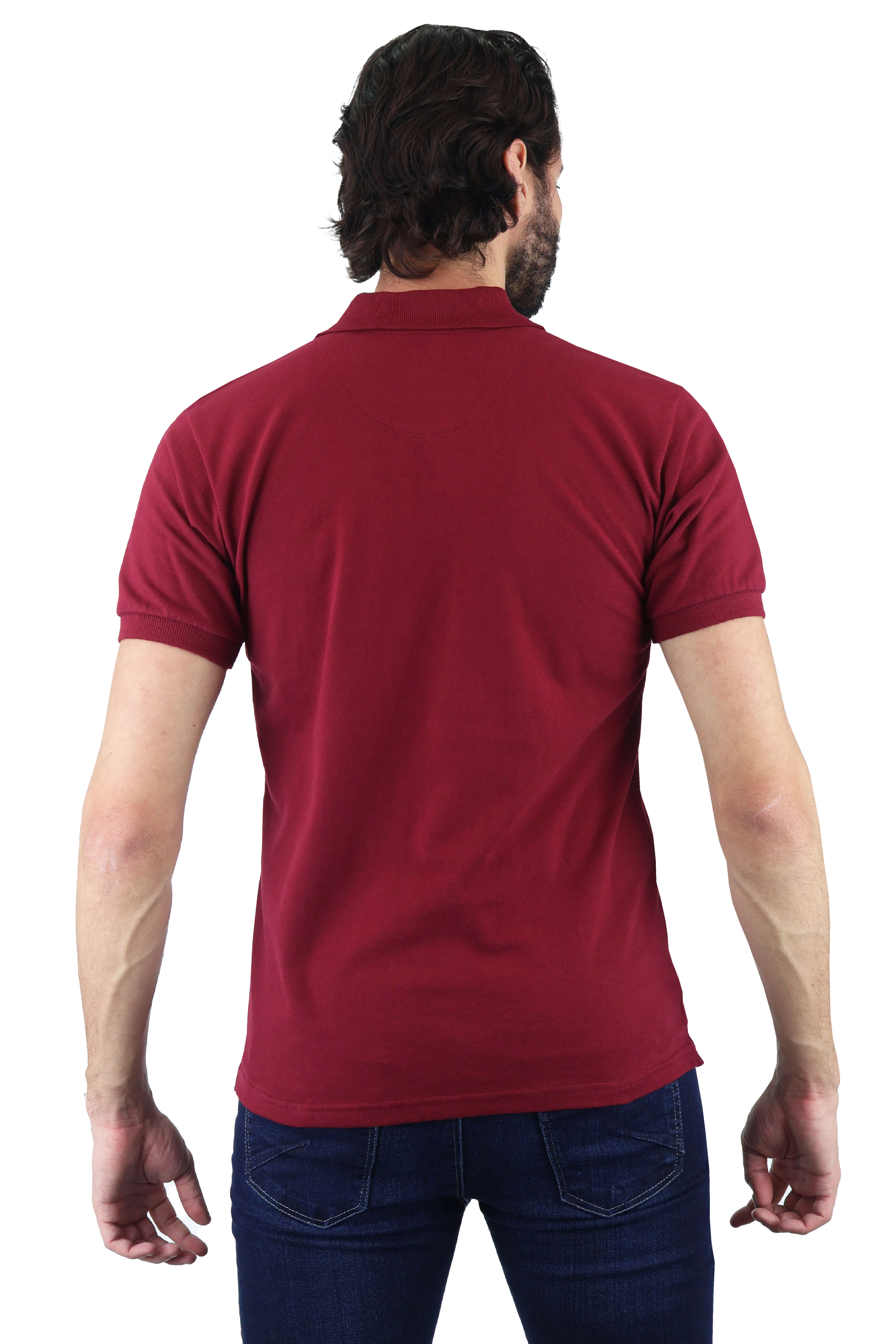 Foto 3 pulgar | Playera Tipo Polo Rams Cottons Modelo Roger Rojo Corte Slim Fit para Hombre