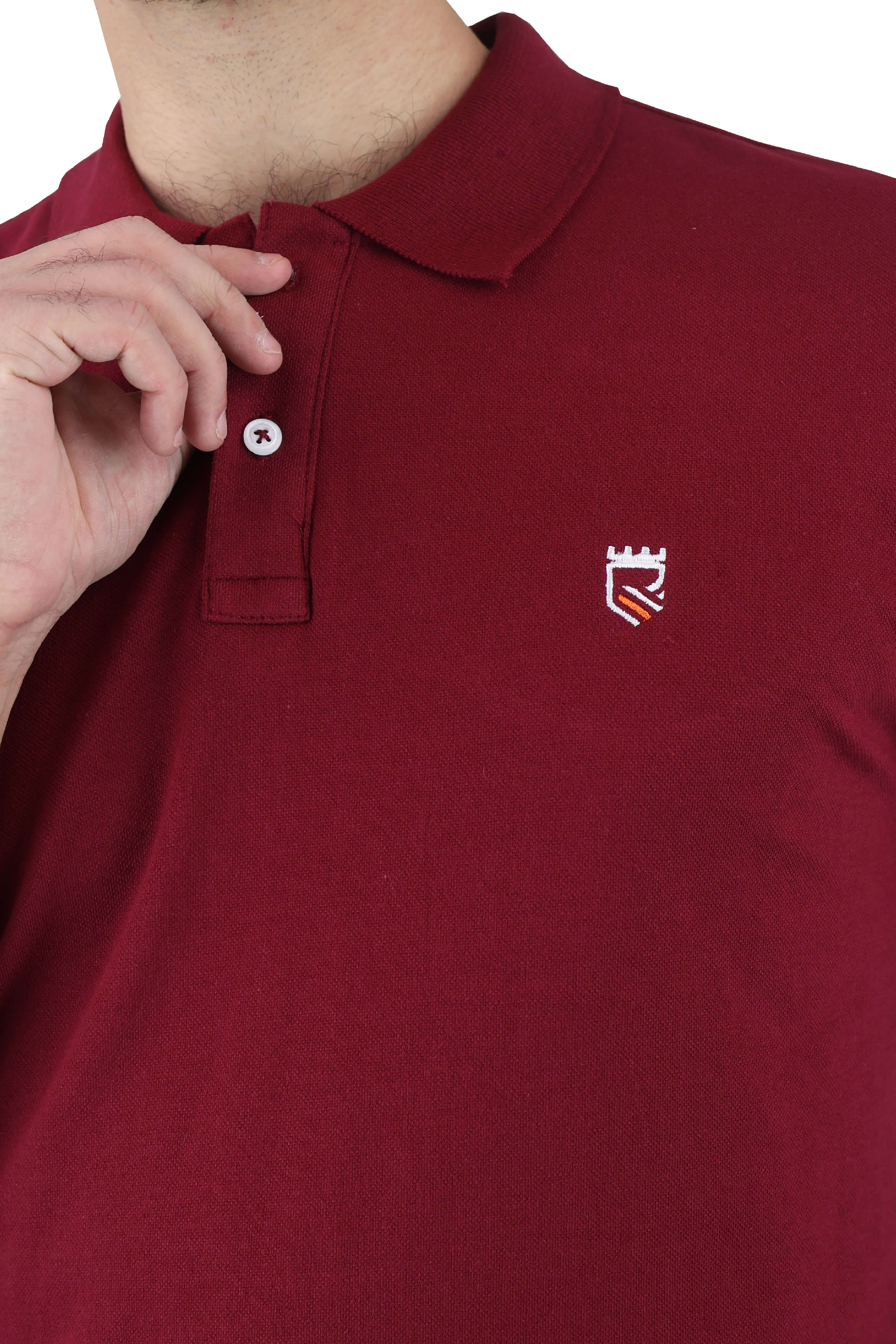 Foto 4 pulgar | Playera Tipo Polo Rams Cottons Modelo Roger Rojo Corte Slim Fit para Hombre