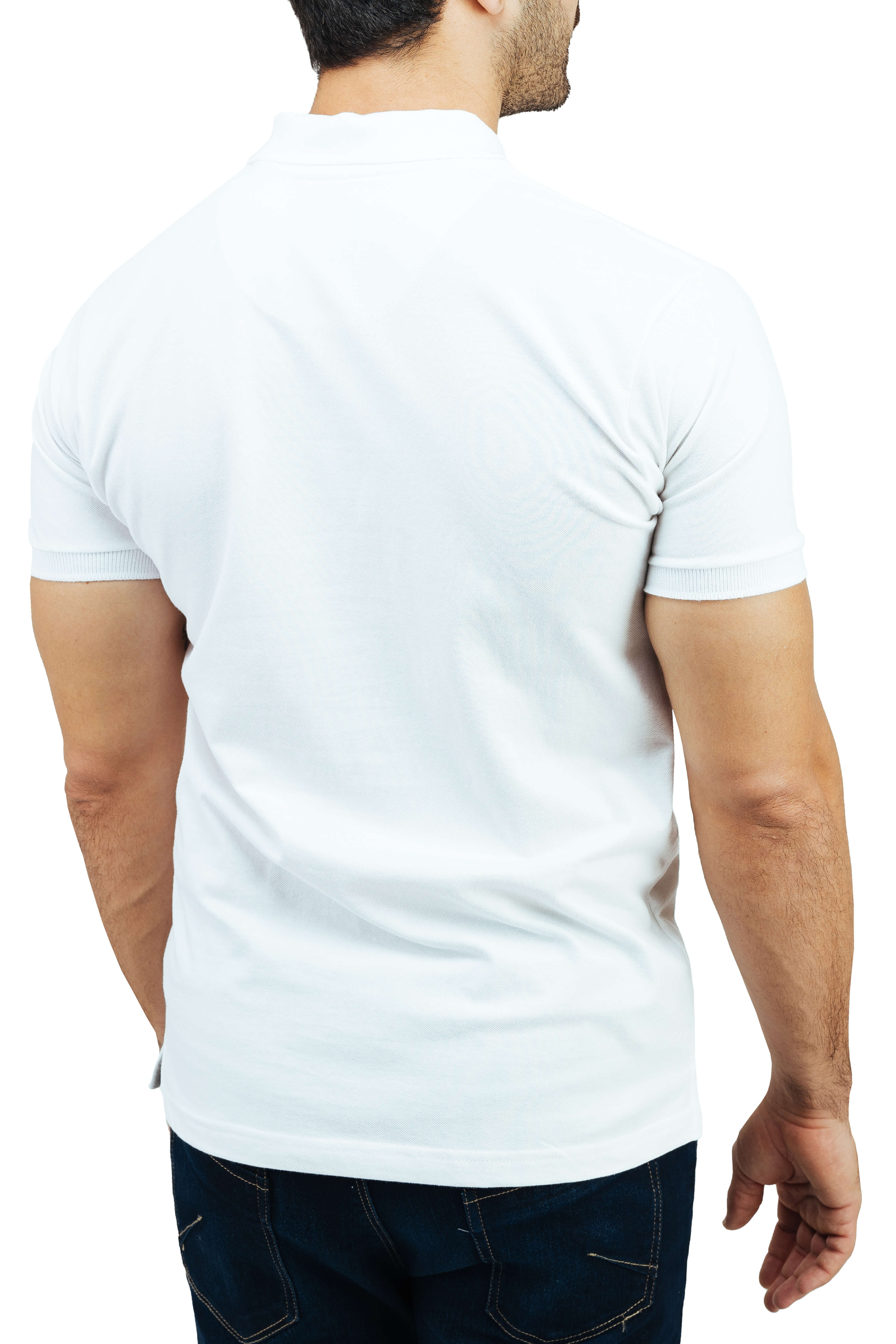 Foto 6 pulgar | Playera Tipo Polo Rams Cottons Roger Blanco Corte Slim Fit para Hombre