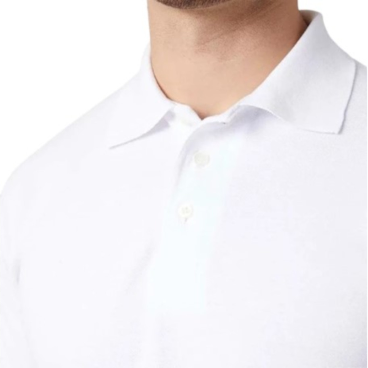 Foto 4 pulgar | Playera Polo Piqué Para Caballero - Color Blanco - 100% Algodón