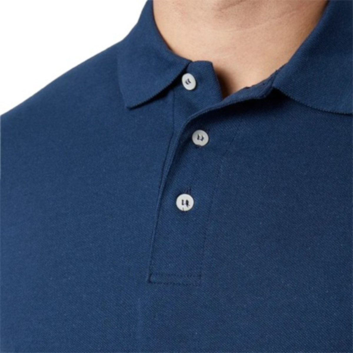 Foto 4 pulgar | Playera Polo Piqué Para Caballero - Color Azul Marino - 100% Algodón