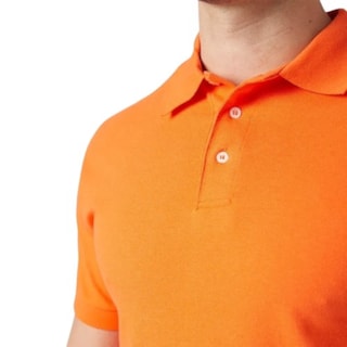 Foto 3 | Playera Polo Piqué Para Caballero - Color Naranja - 100% Algodón