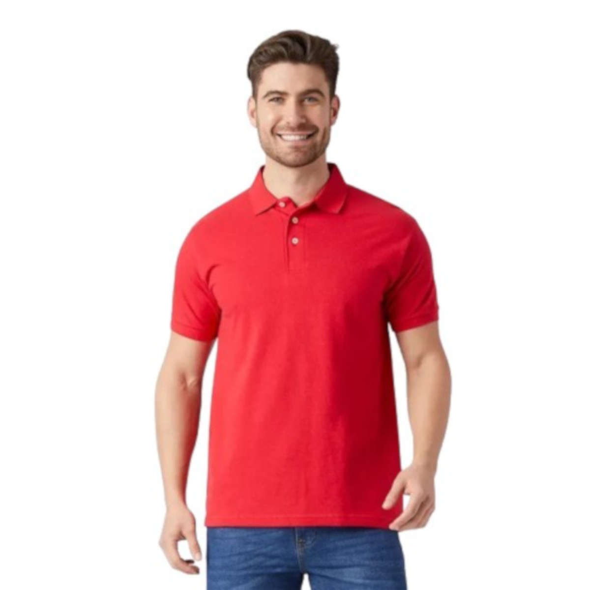 Foto 2 pulgar | Playera Polo Piqué Para Caballero - Color Rojo - 100% Algodón