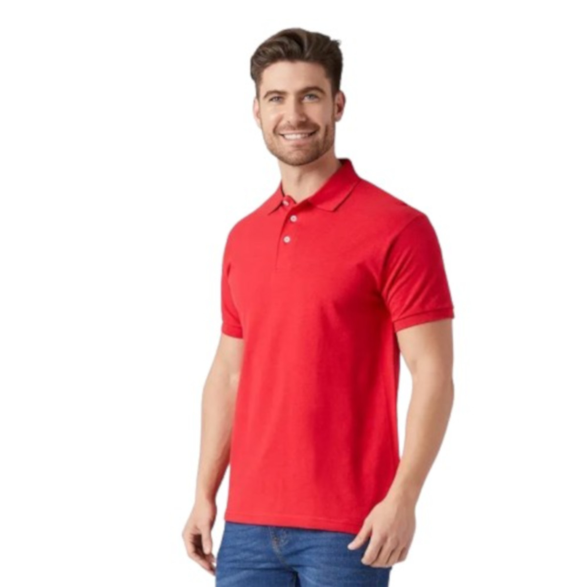 Foto 3 pulgar | Playera Polo Piqué Para Caballero - Color Rojo - 100% Algodón