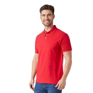 Foto 2 | Playera Polo Piqué Para Caballero - Color Rojo - 100% Algodón