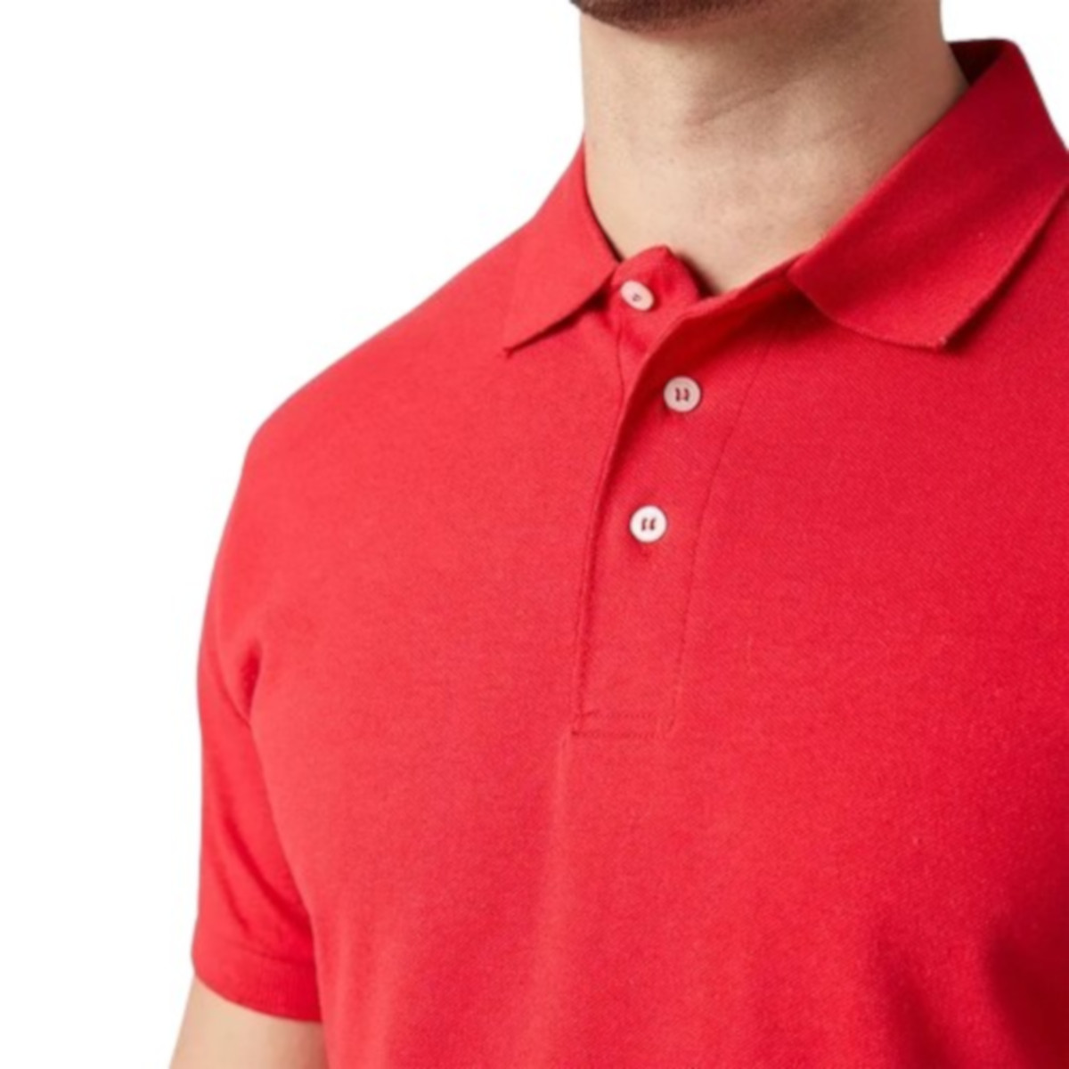 Foto 4 pulgar | Playera Polo Piqué Para Caballero - Color Rojo - 100% Algodón