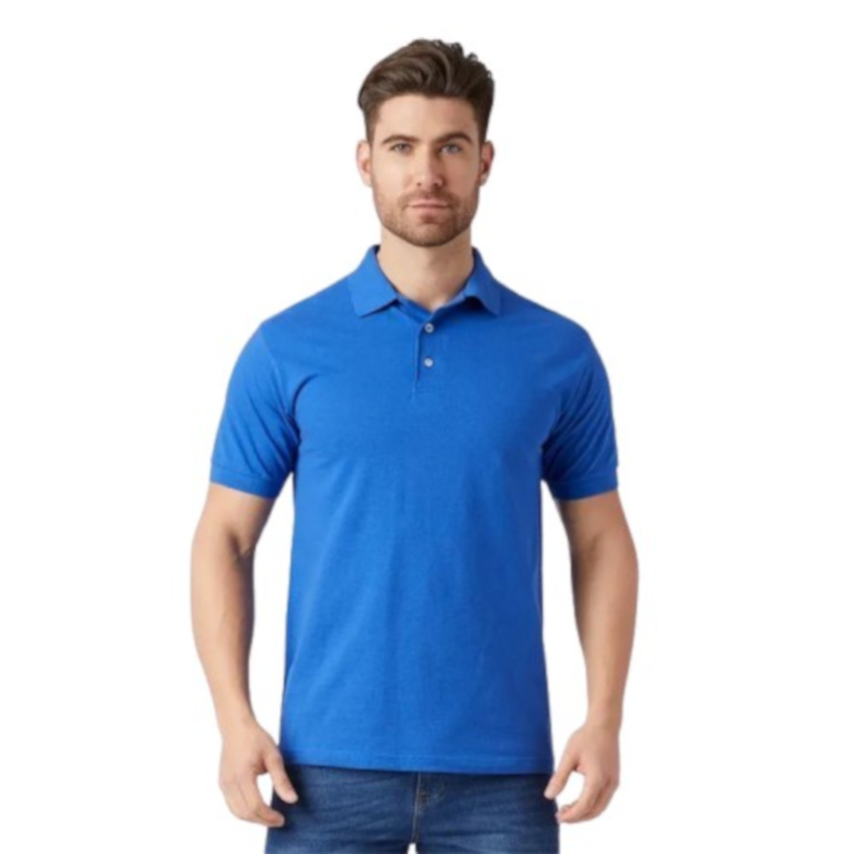 Playera Polo Piqué Para Caballero - Color Azul Rey - 100% Algodón