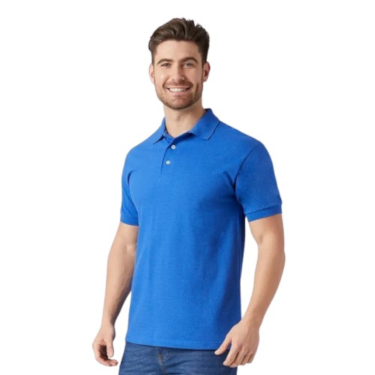 Foto 3 pulgar | Playera Polo Piqué Para Caballero - Color Azul Rey - 100% Algodón