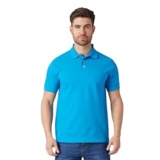Foto 1 | Playera Polo Piqué Para Caballero - Color Turquesa - 100% Algodón