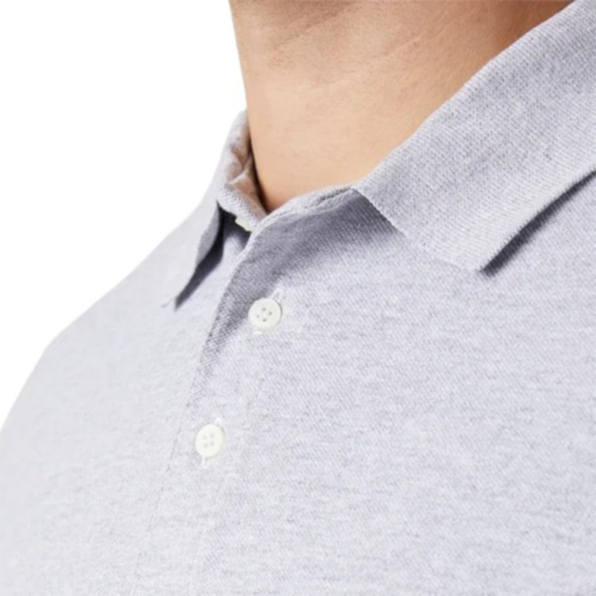 Foto 4 pulgar | Playera Polo Piqué Para Caballero - Heather (gris Claro)