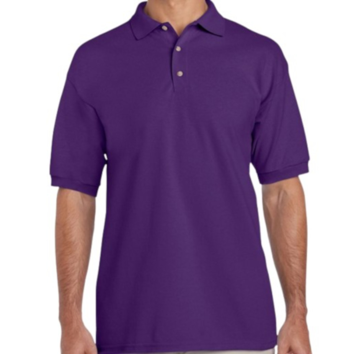 Foto 2 pulgar | Playera Polo Piqué Para Caballero - Color Morado - 100% Algodón