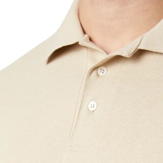 Foto 3 | Playera Polo Piqué Para Caballero - Color Khaki - 100% Algodón