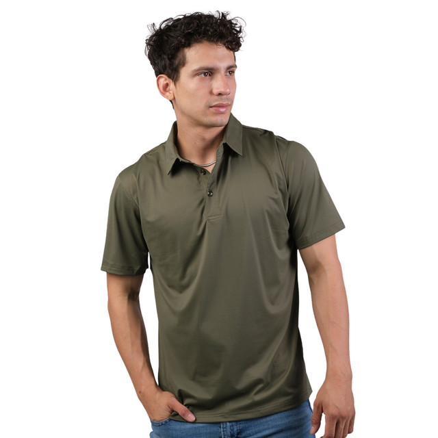 Playera Hugo Valentino Manga Corta Verde HVPX116-05