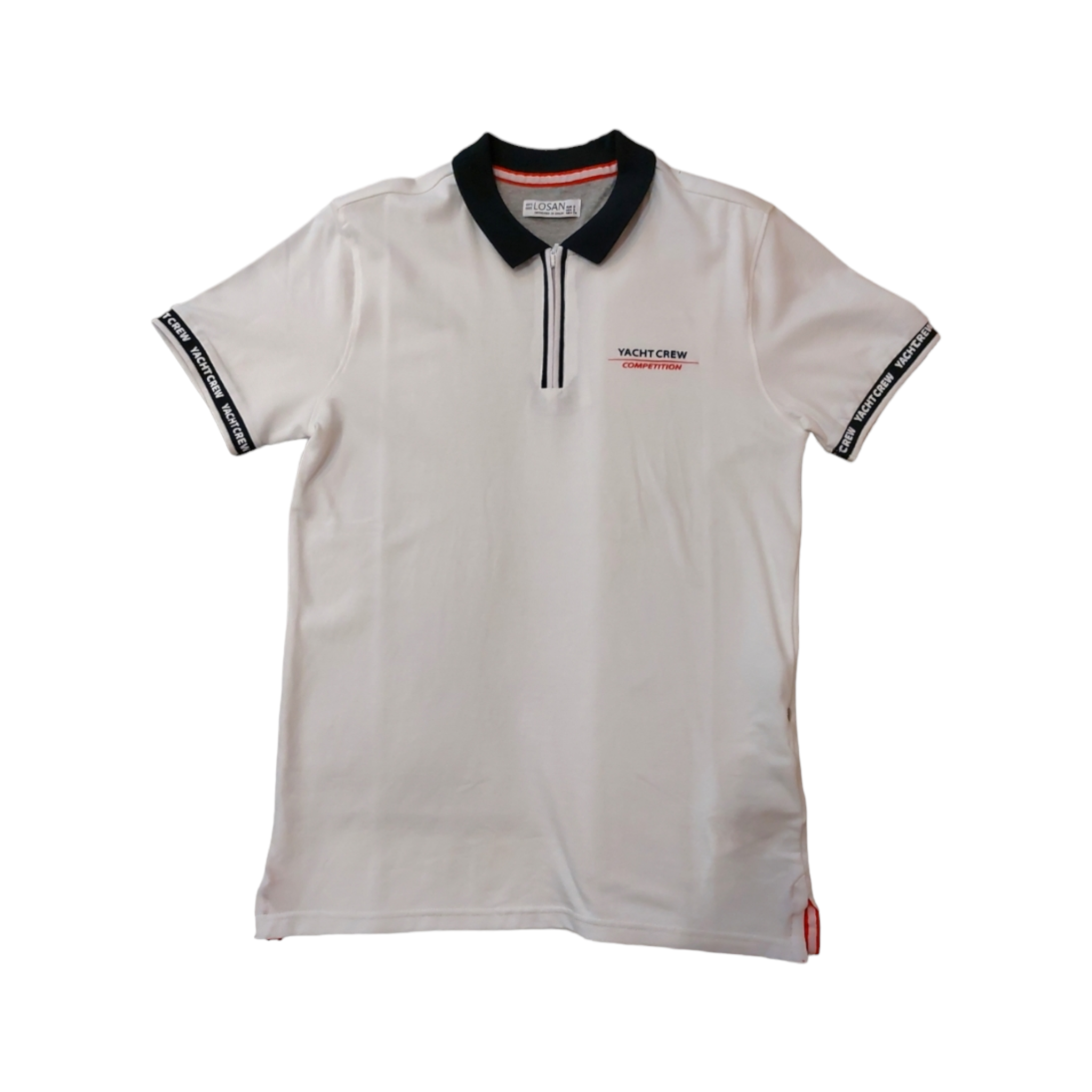 Playera Tipo Polo Blanca ''yacht Crew Competition'' Para Caballero Losan