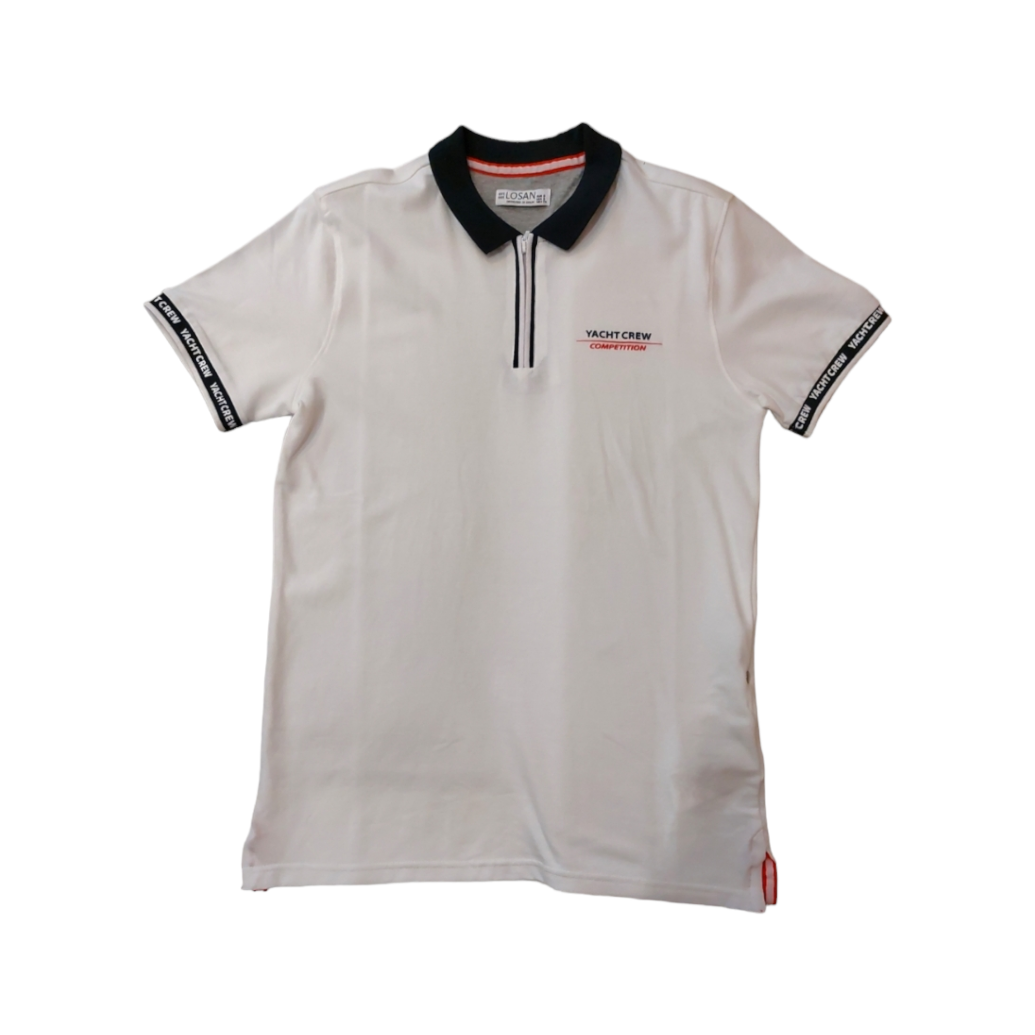 Foto 1 | Playera Tipo Polo Blanca ''yacht Crew Competition'' Para Caballero Losan