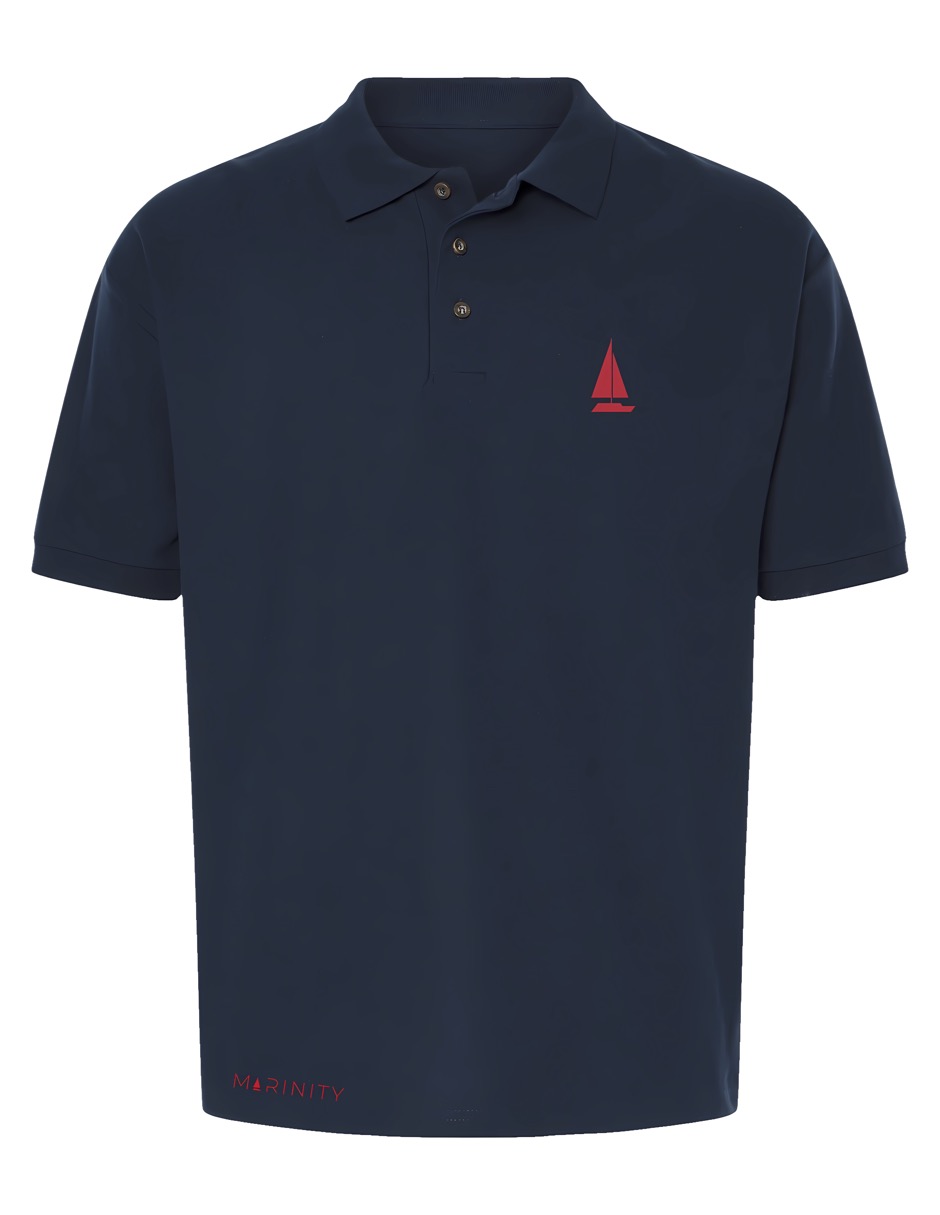 Foto 5 pulgar | Playera Polo Marinity Azul Marino para Hombre
