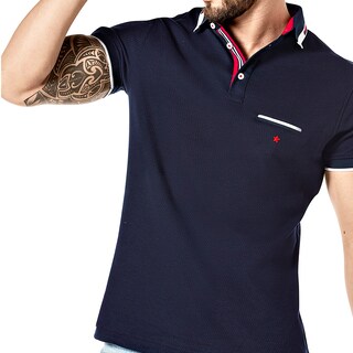 Foto 4 | Mora Urban Playera Tipo Polo Para Hombre Marino
