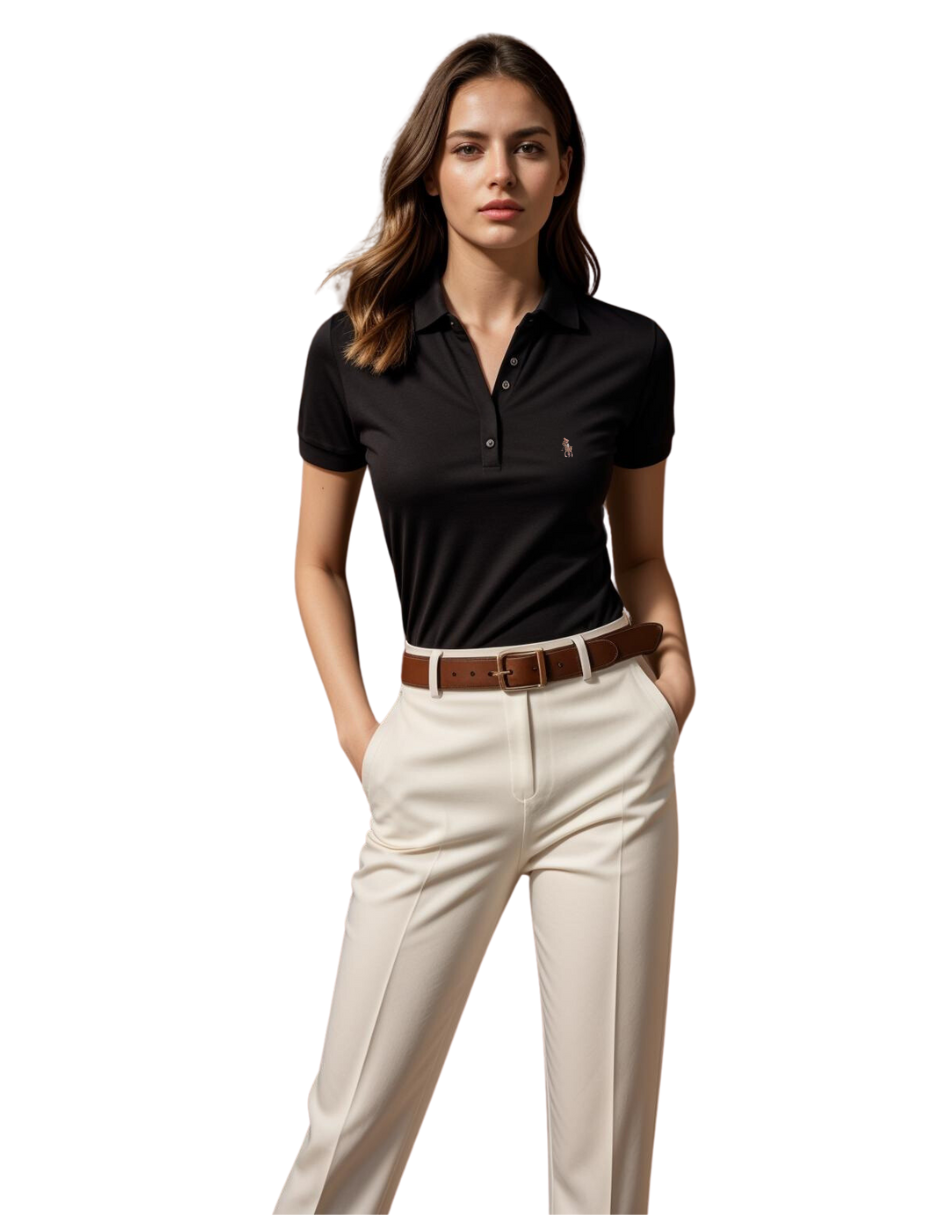 Foto 2 pulgar | Playera Tipo Polo Hpc Polo Para Mujer Color Negro