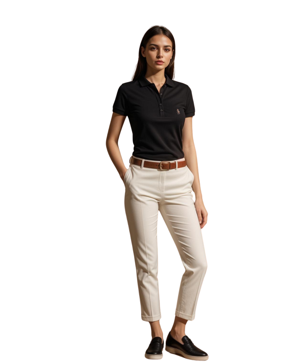 Foto 4 pulgar | Playera Tipo Polo Hpc Polo Para Mujer Color Negro