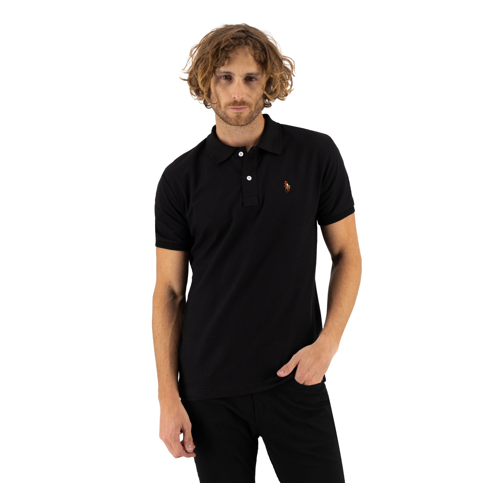 Foto 2 pulgar | Playera Tipo Polo Color Negro  Hpc Polo Para Hombre