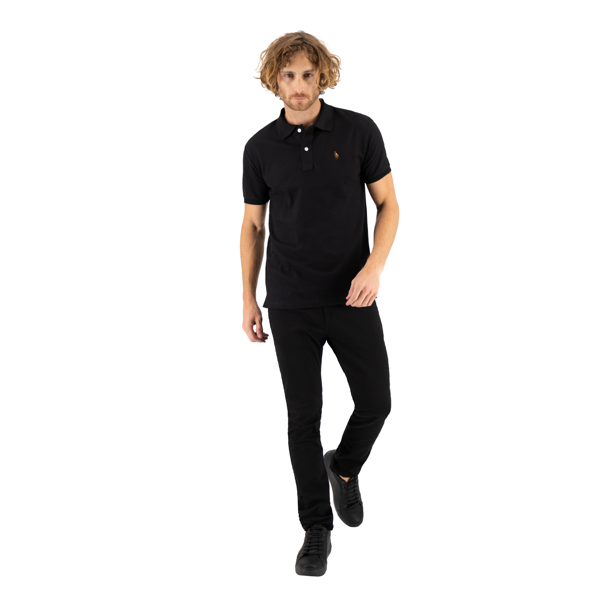 Foto 4 pulgar | Playera Tipo Polo Color Negro  Hpc Polo Para Hombre