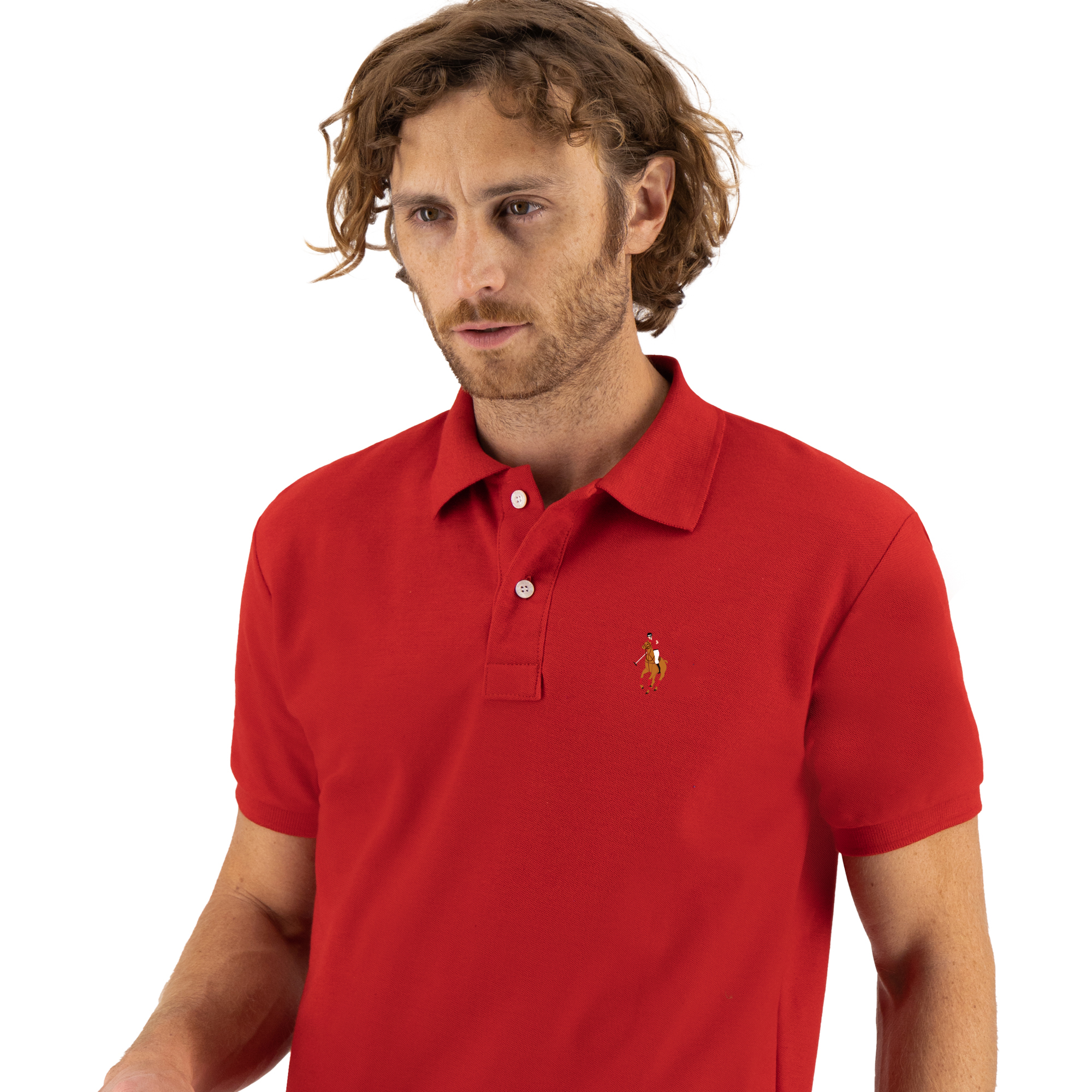 Foto 2 pulgar | Playera Tipo Polo Color Rojo Hpc Polo Para Hombre