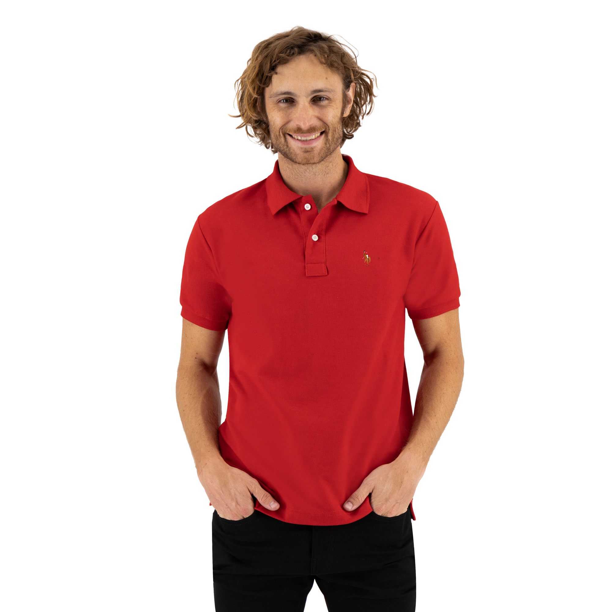 Foto 2 | Playera Tipo Polo Color Rojo Hpc Polo Para Hombre