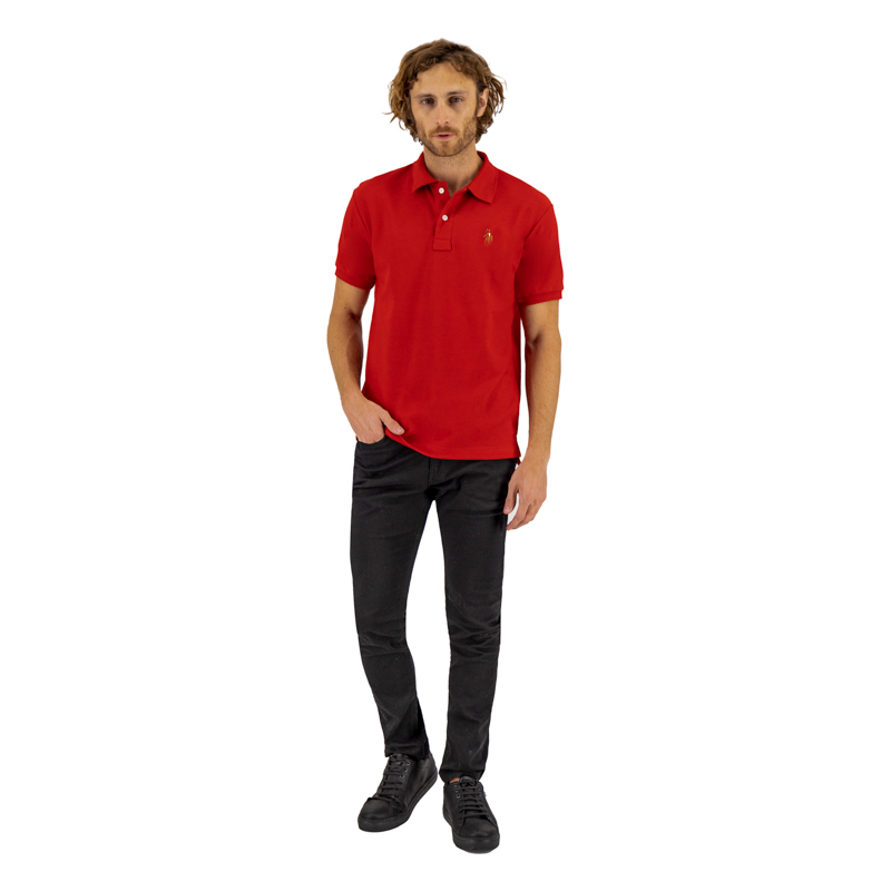 Foto 4 pulgar | Playera Tipo Polo Color Rojo Hpc Polo Para Hombre