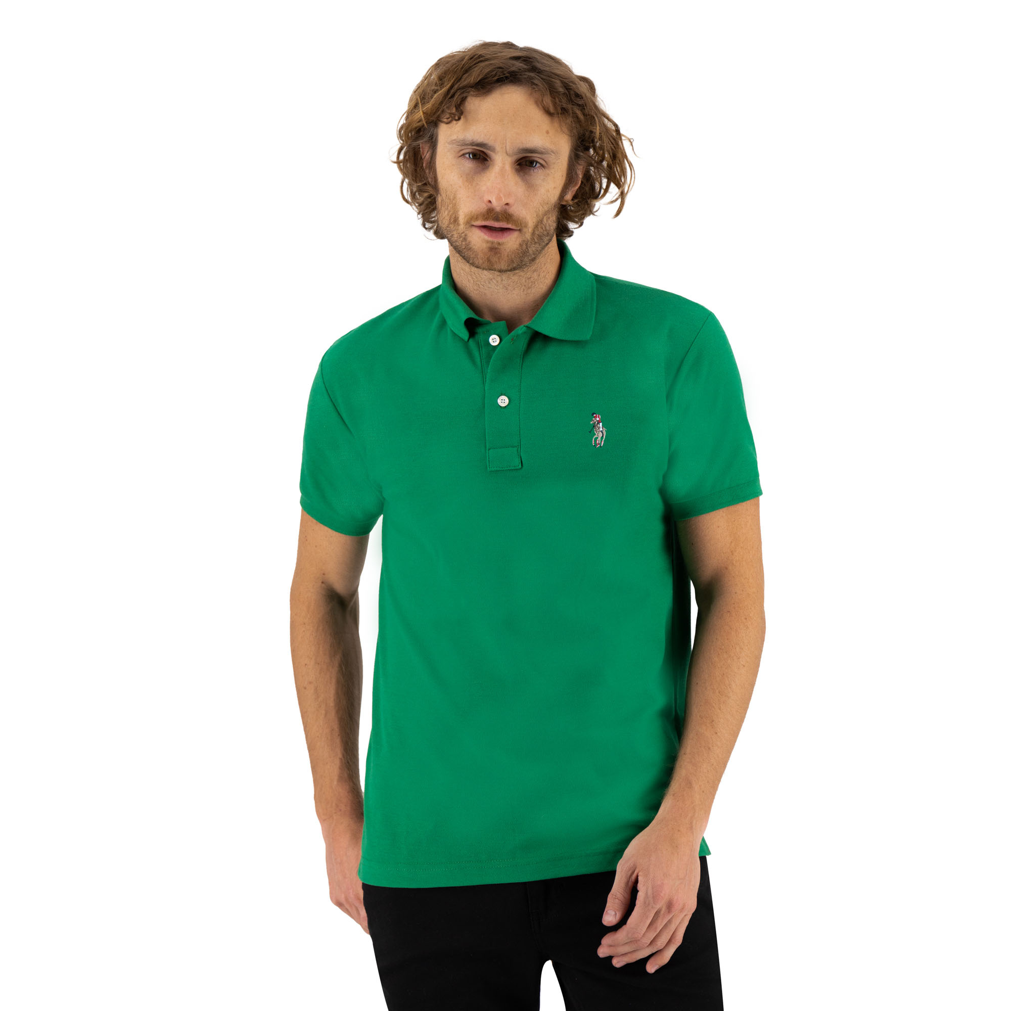Foto 3 pulgar | Playera Tipo Polo Verde  Hpc Polo  Para Hombre