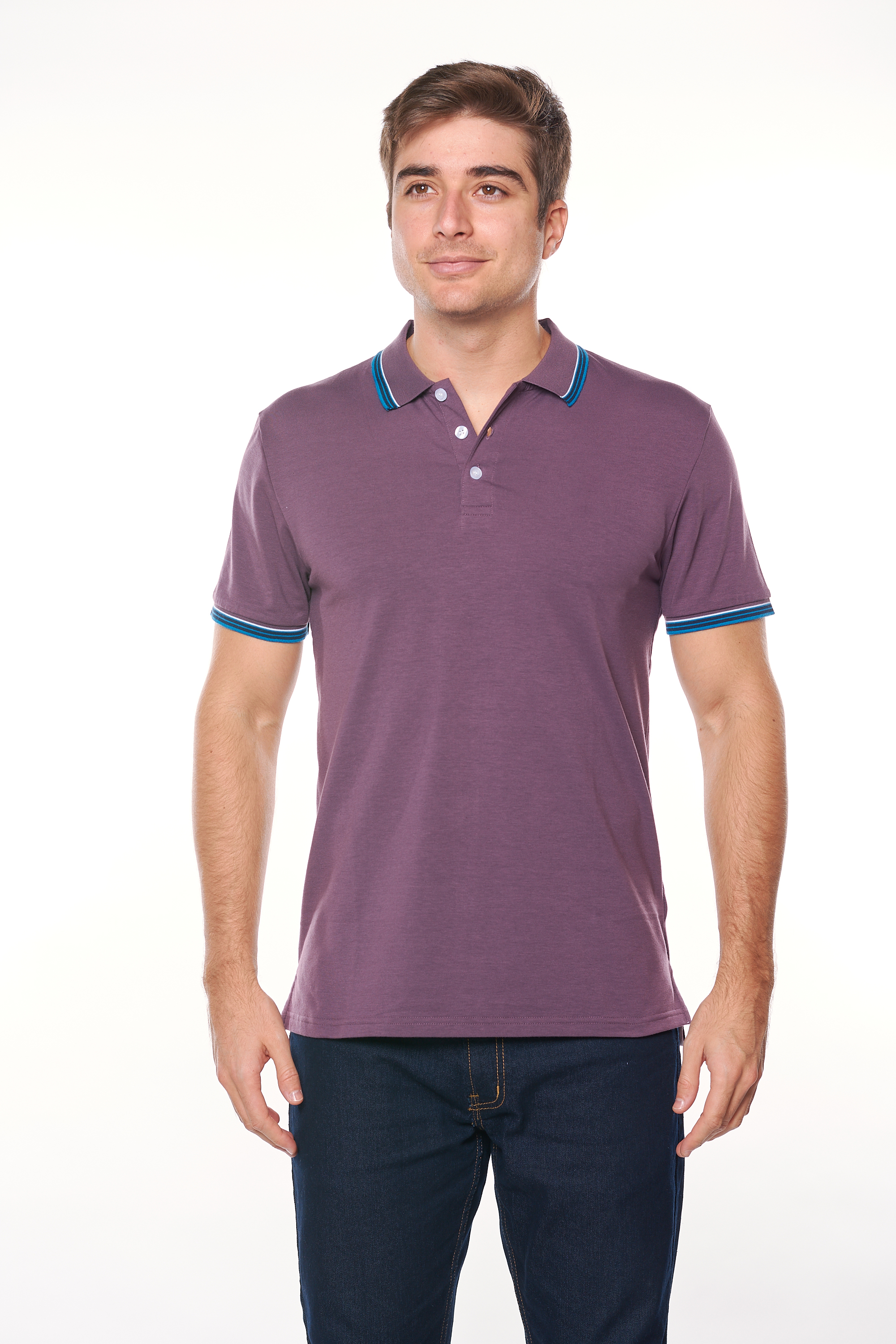 Playera Tipo Polo De Algodón Abraham Polo Retro 973609652751