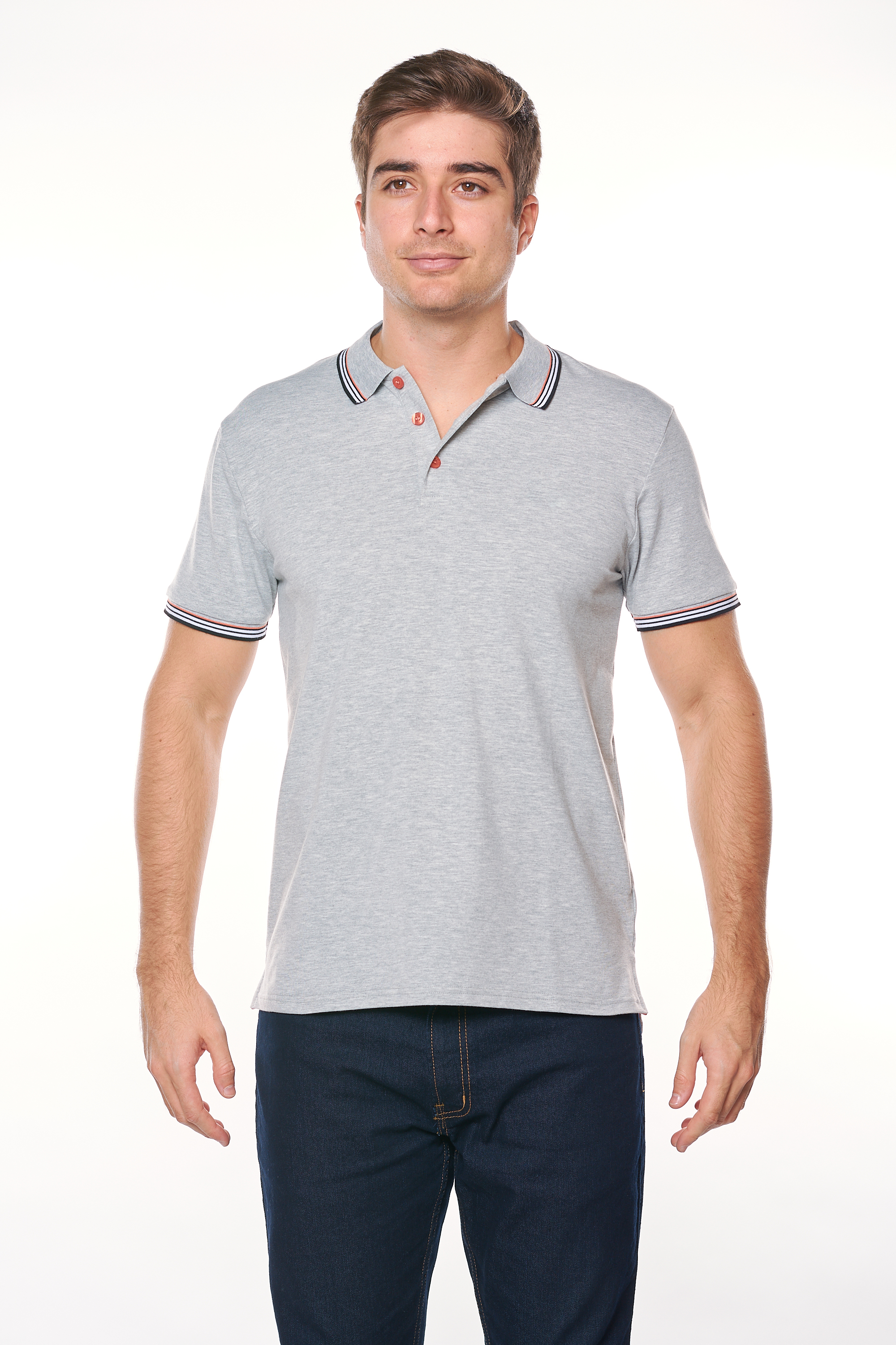 Playera Tipo Polo De Algodón Abraham Polo Retro 973609652736