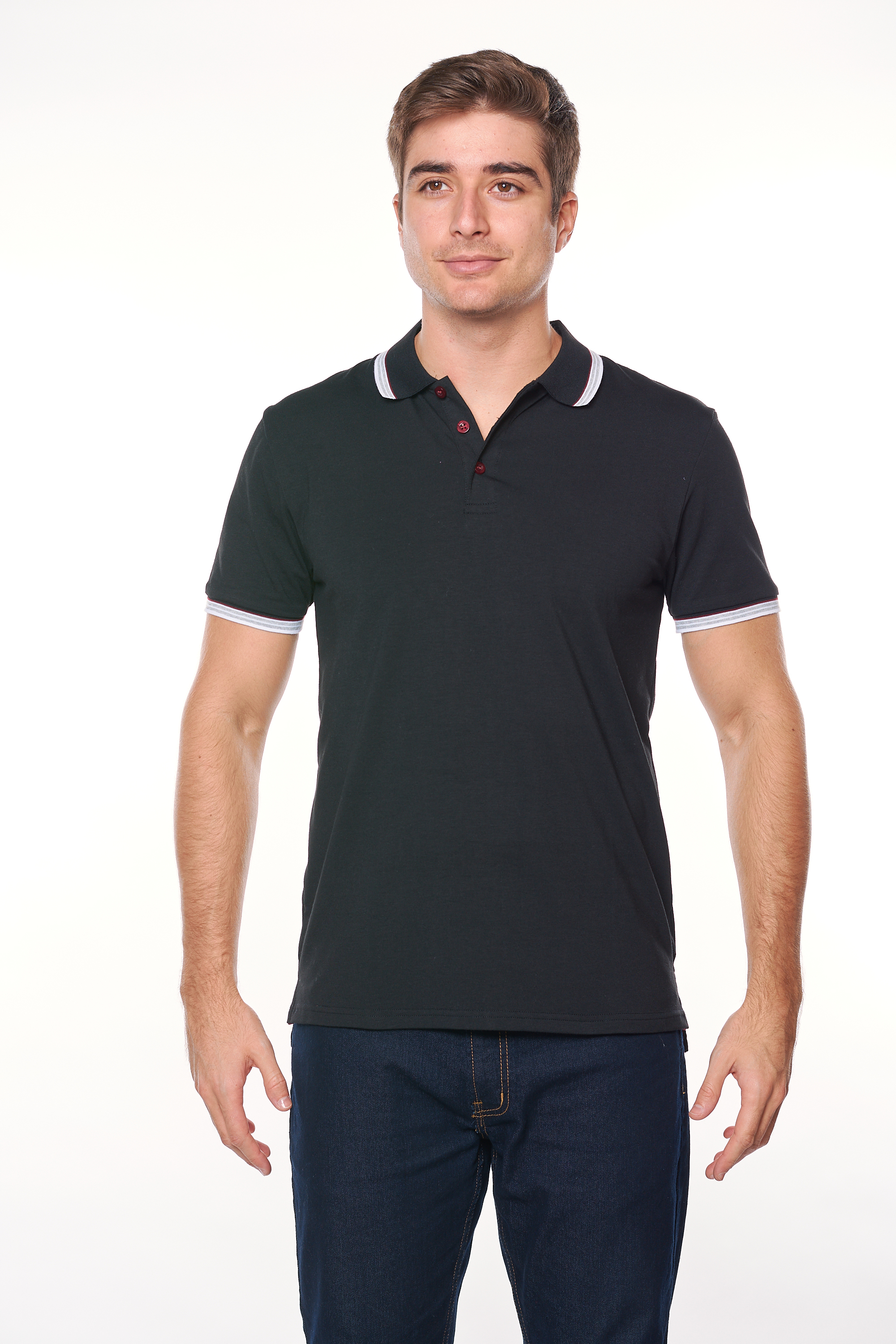 Playera Tipo Polo De Algodón Abraham Polo Retro 973609652472