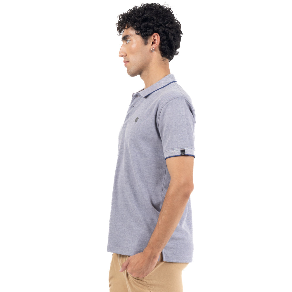 Foto 3 pulgar | Playera Con Cuello Polo Y Textura Lurex Para Hombre