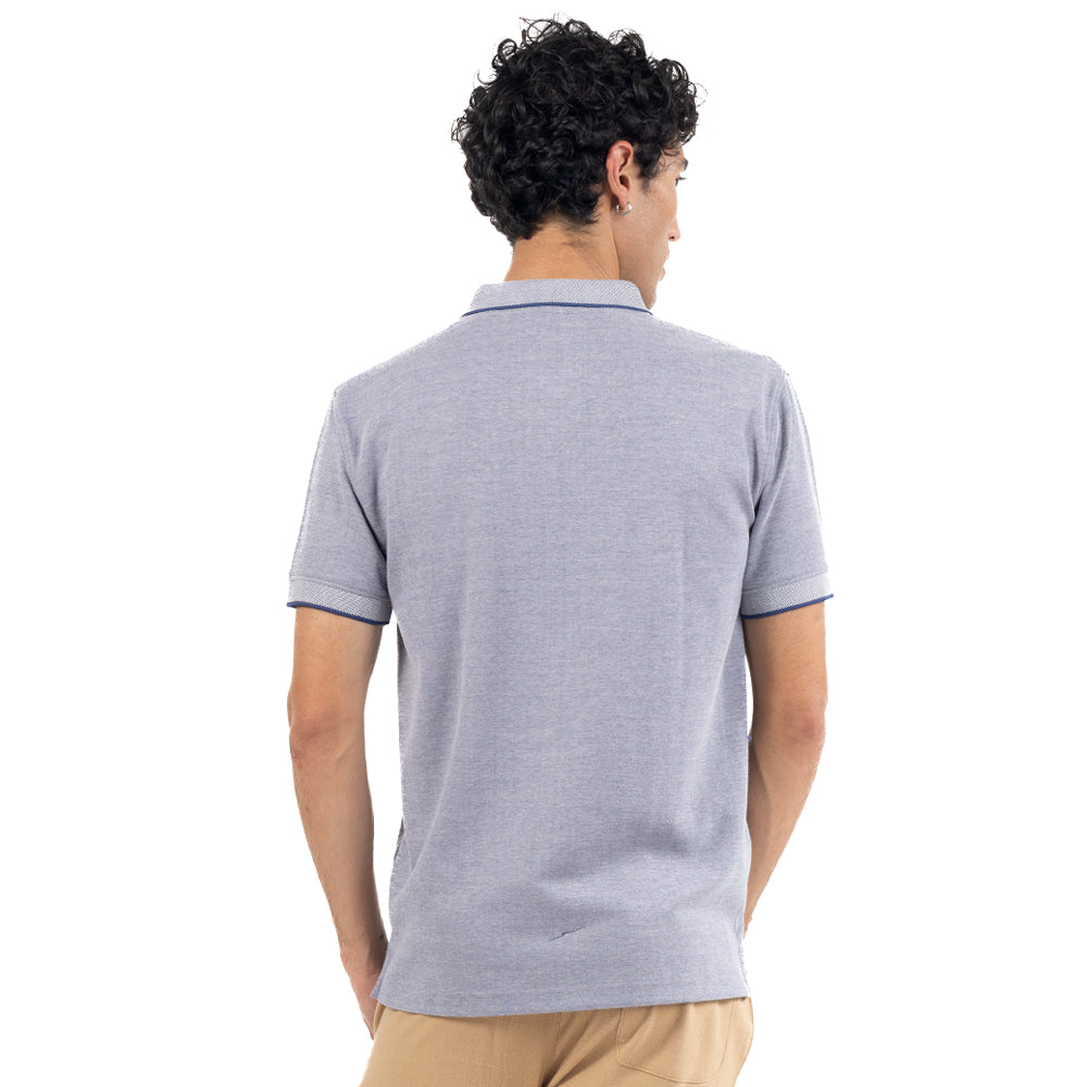 Foto 4 pulgar | Playera Con Cuello Polo Y Textura Lurex Para Hombre