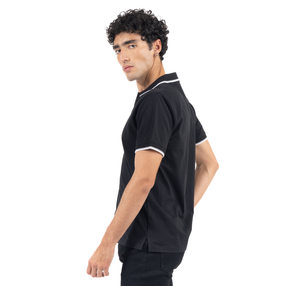 Foto 3 pulgar | Playera Cuello Polo Lisa Para Hombre