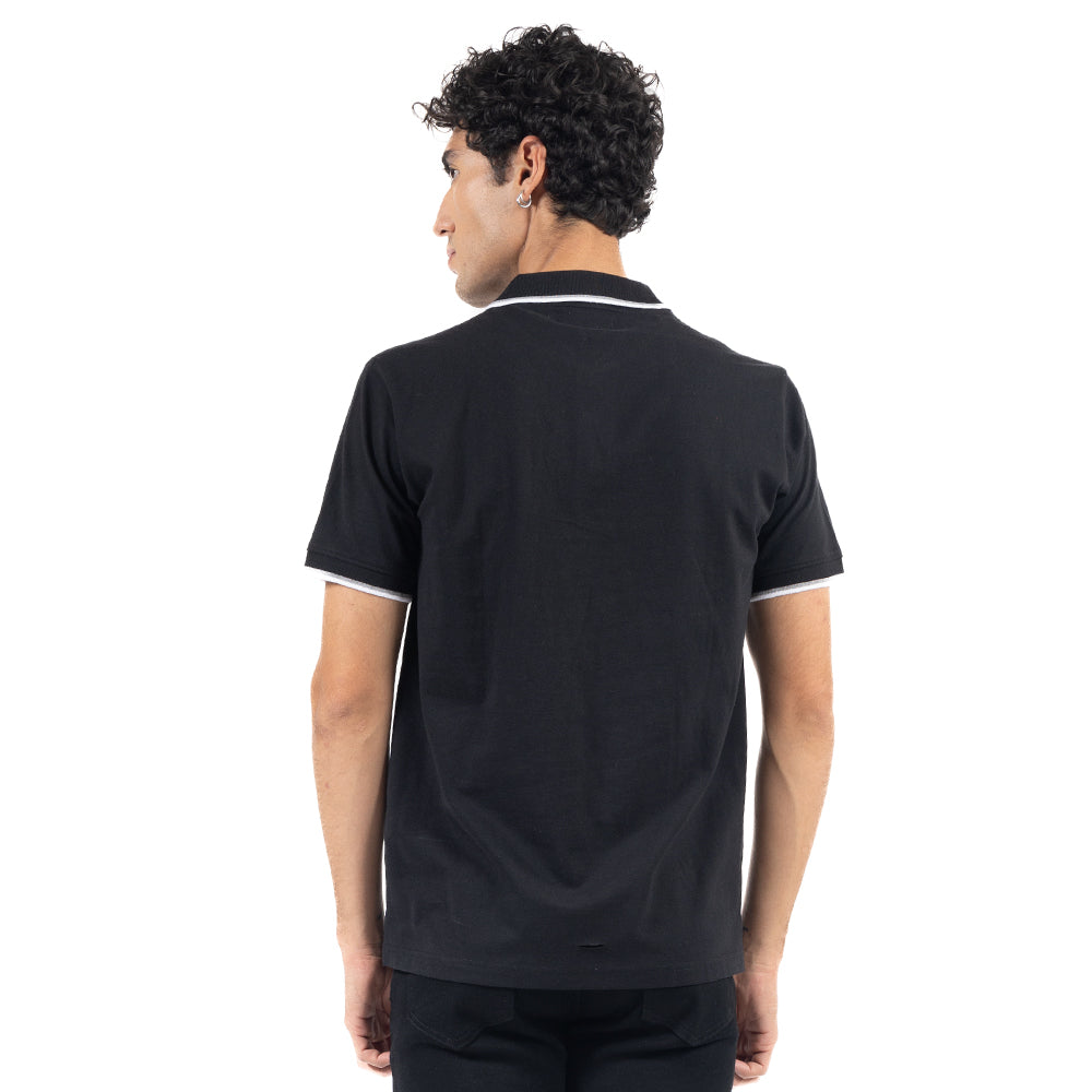 Foto 4 pulgar | Playera Cuello Polo Lisa Para Hombre