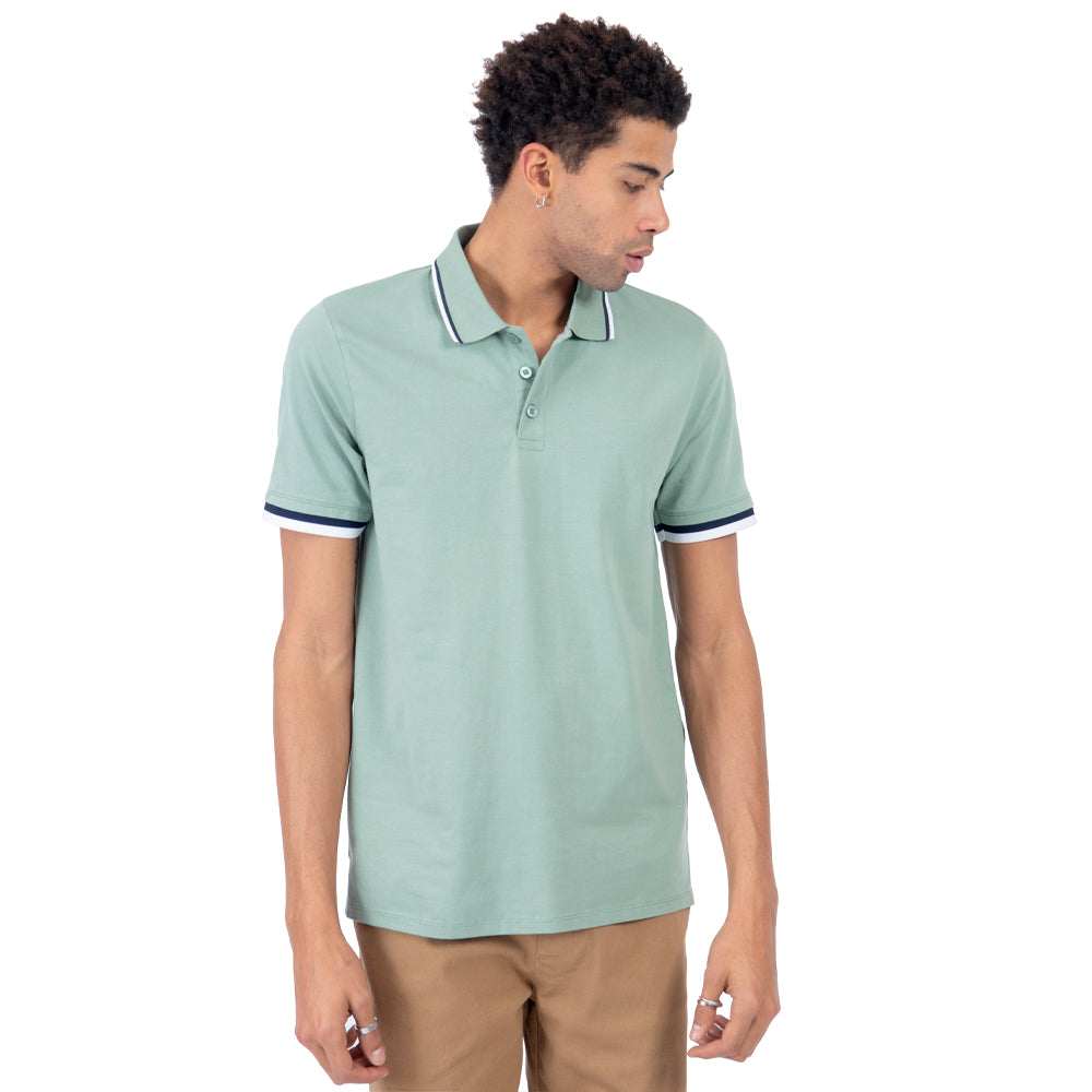 Foto 2 pulgar | Playera Polo Premium Con Contraste Para Hombre