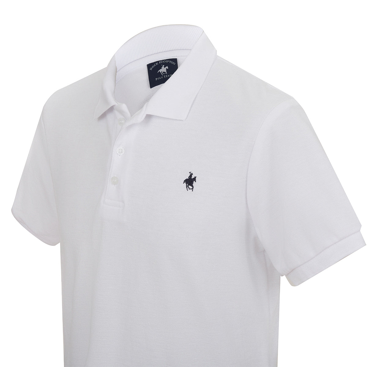 Foto 3 pulgar | Playera Polo Lisa Color Blanco Rock Hampton Polo Team