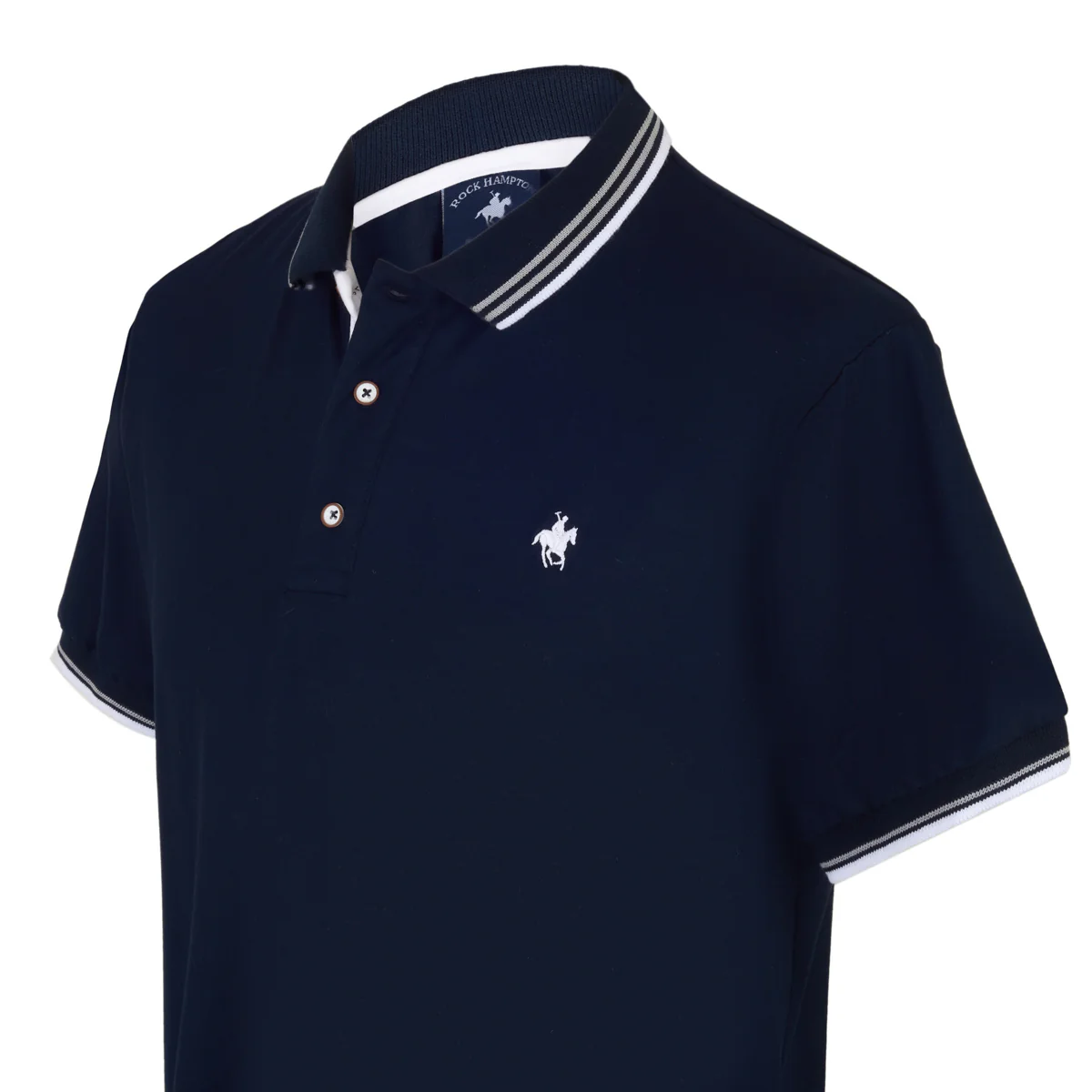 Foto 3 pulgar | Playera Polo Color Marino Rock Hampton Polo Team