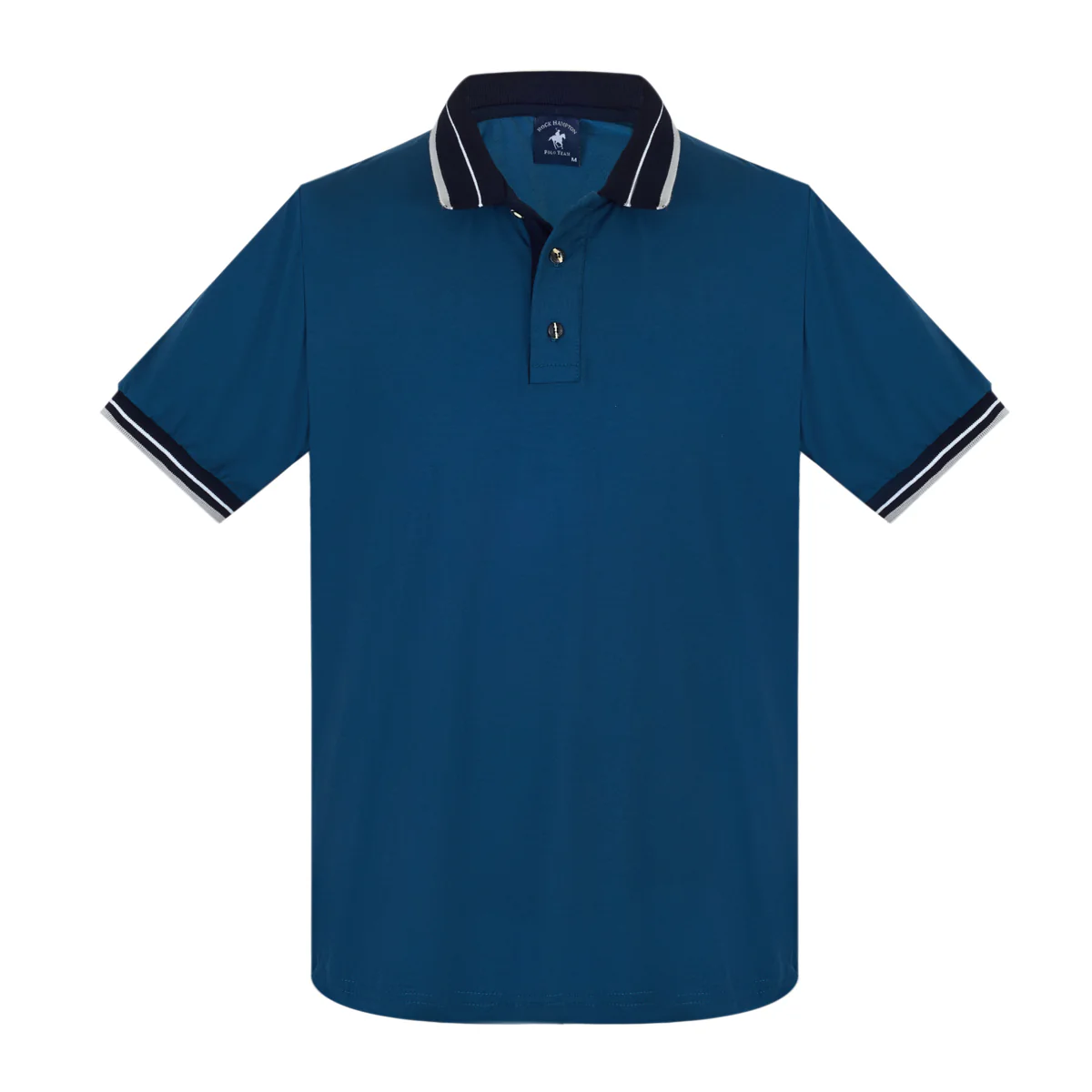 Foto 2 pulgar | Playera Polo Color Petroleo Rock Hampton Polo Team