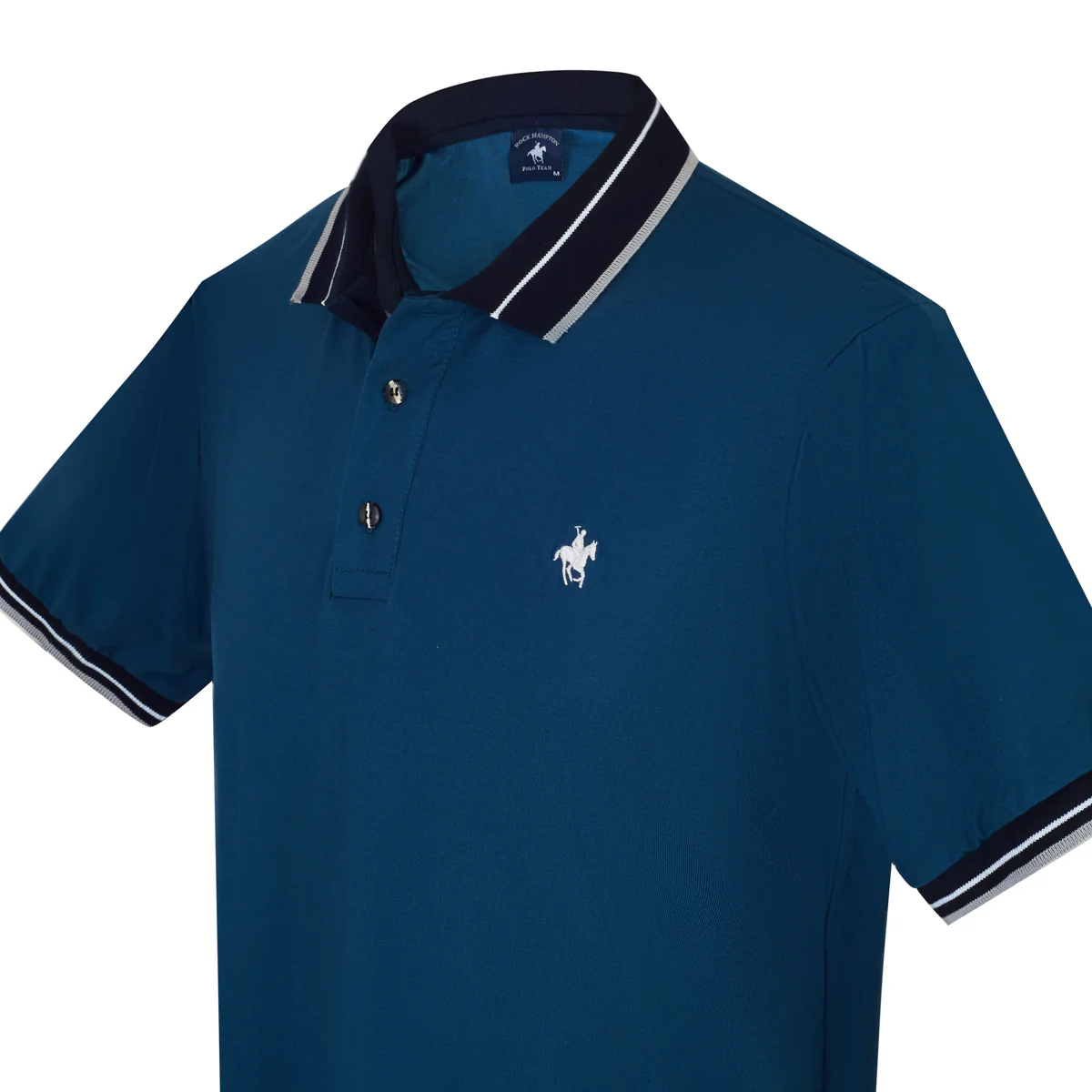 Foto 3 pulgar | Playera Polo Color Petroleo Rock Hampton Polo Team