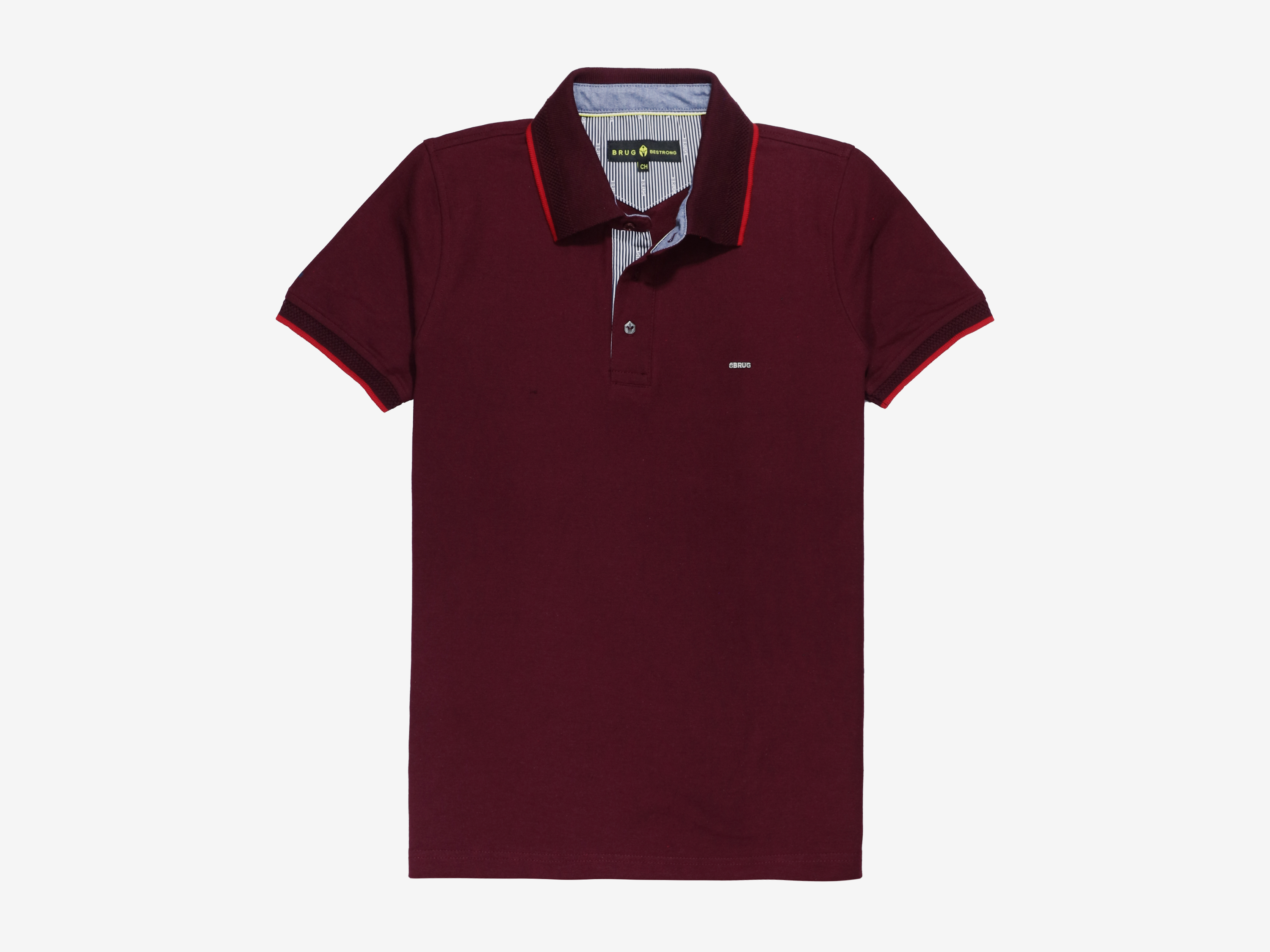 Foto 2 pulgar | Playera Polo Caballero Brug  Cairo Vino Tinto