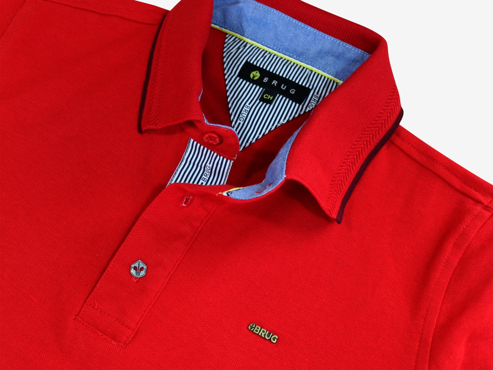 Foto 3 pulgar | Playera Polo Caballero Brug  Cairo Rojo