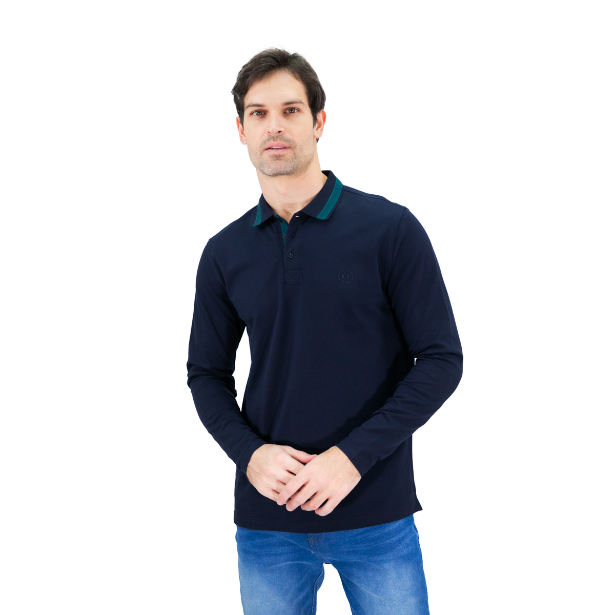 Playera Polo Hombre Kenneth Cole Kcoi24pol27 Azul Marino Algodón