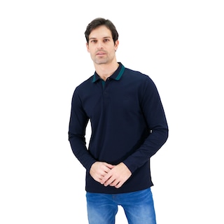 Foto 1 | Playera Polo Hombre Kenneth Cole Kcoi24pol27 Azul Marino Algodón