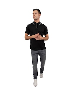 Foto 2 | Playera Polo Manga Corta Hombre Kenneth Cole Kcpv24pol19 Negro Algodón Casual